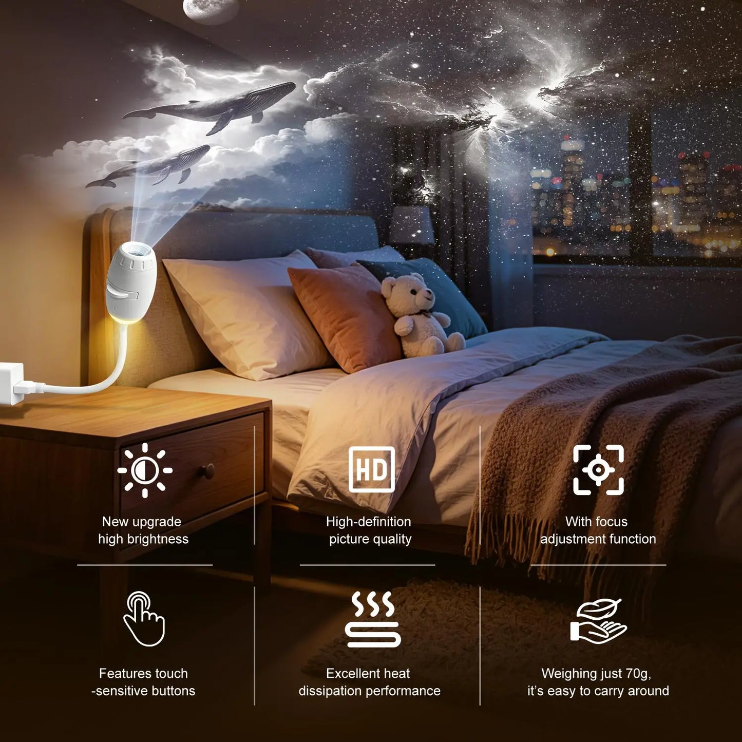 GalaxyDream™ Star Projector – USB LED